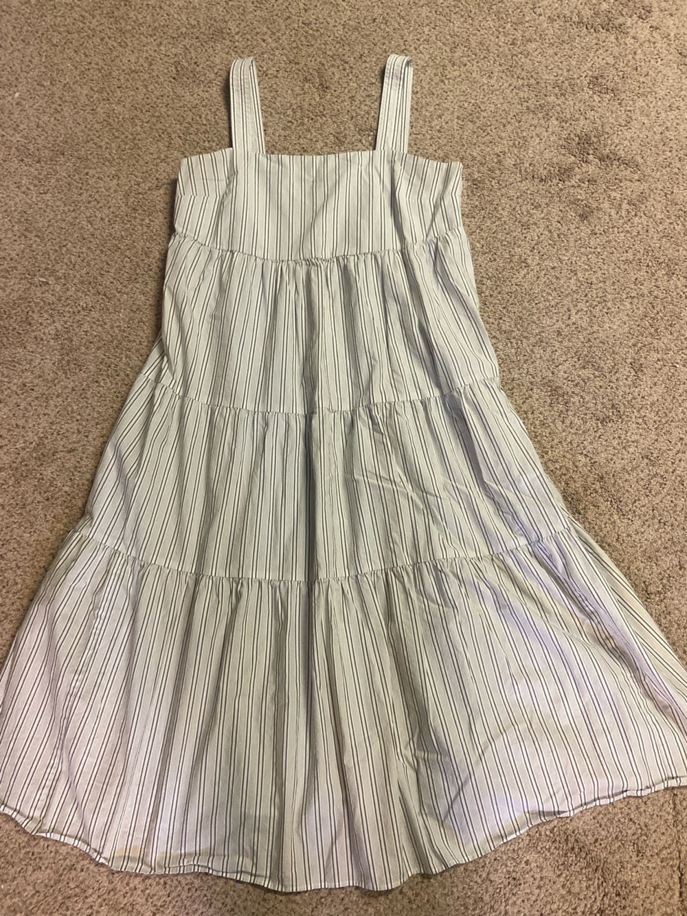 Haven Well Within Organic Cotton Striped Long Dress Summer Spring Medium